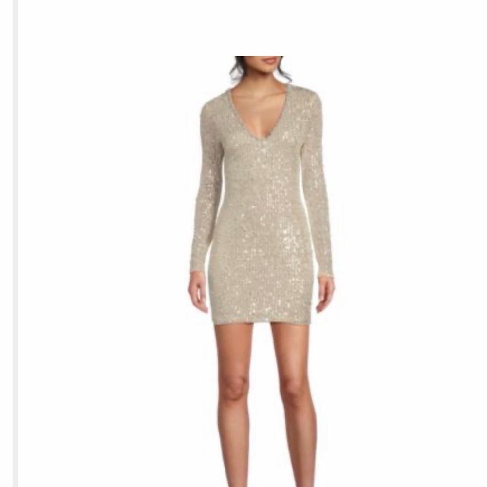 B Darlin Shimmering Sequin Mini Dress